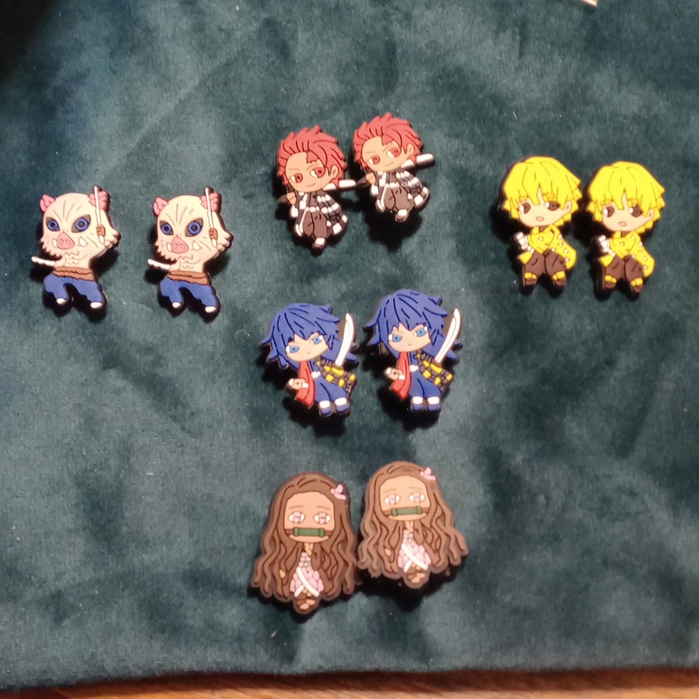 Demon Slayer Croc Charms 5 Characters 2 each